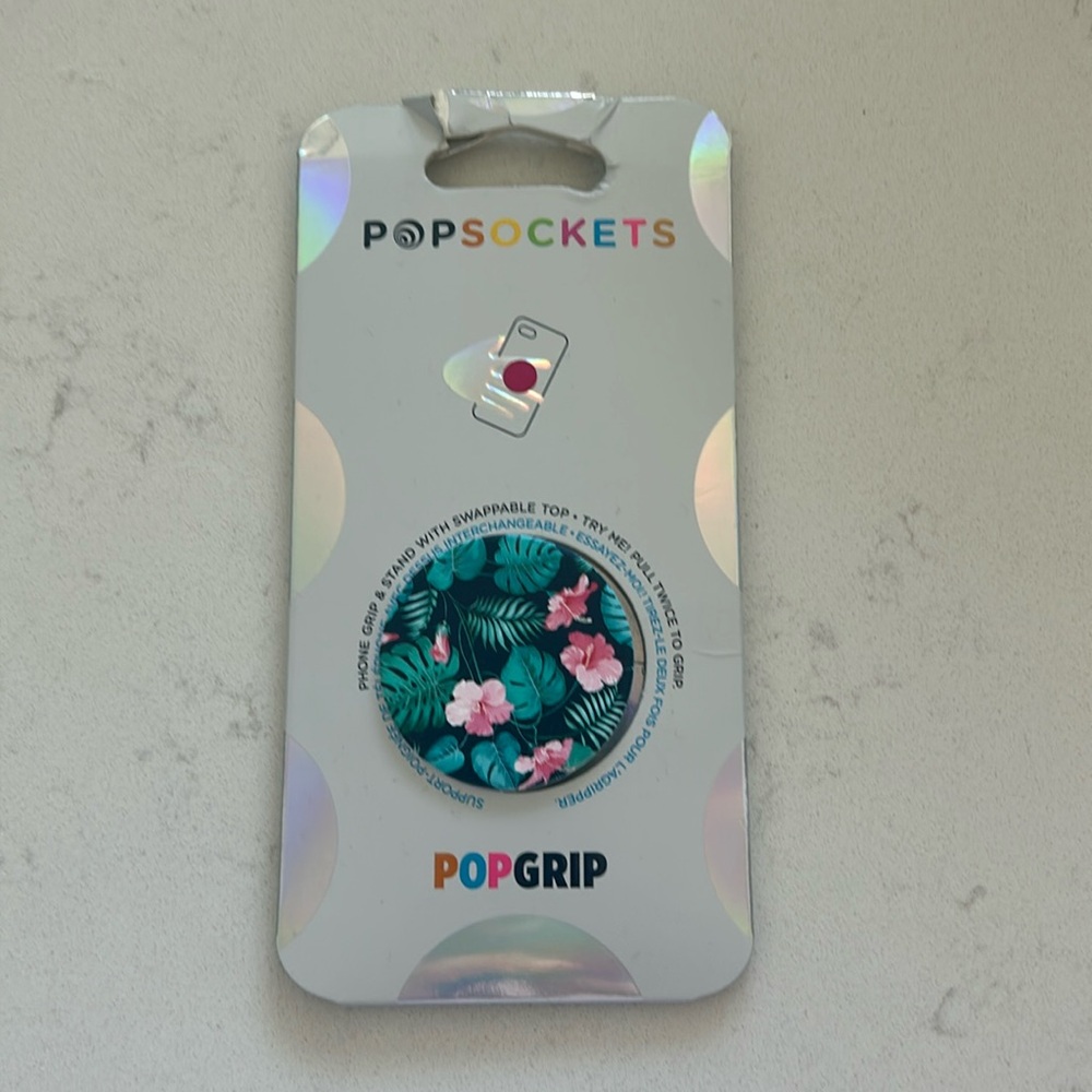 Pop socket phone grip